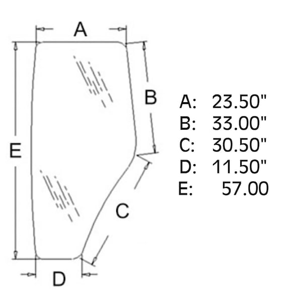 Aic Replacement Parts Glass, Door, LH Fits John Deere 210LJ 4630 5065M 5075M 5083E WN-R198624-PEX - main